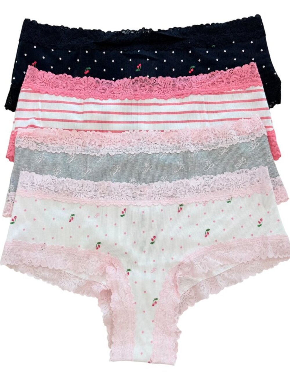 Victoria's Secret PINK Cheeky Lace Panties Womens Large L LOT OF 4 VS Panty NWT